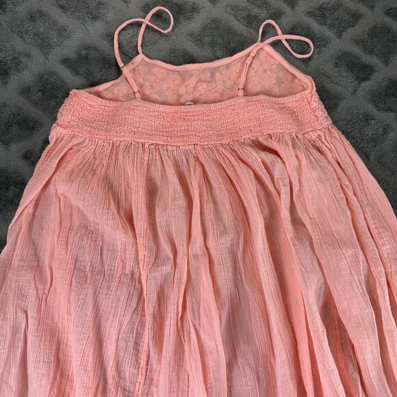 Intimately Free People Maxi Dress Womens Small Lace Boho Crinkle Flowy Beach - Picture 10 of 12